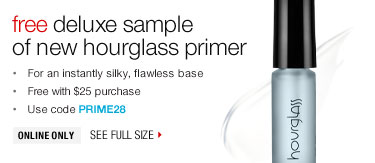 Free deluxe sample of new hourglass primer - Use code PRIME28